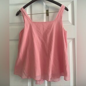 Club Monaco Pink Tank with Scoop back and Bow Size Small
